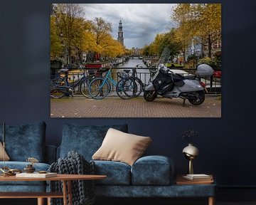 Herbst auf der Prinsengracht in Amsterdam von Peter Bartelings