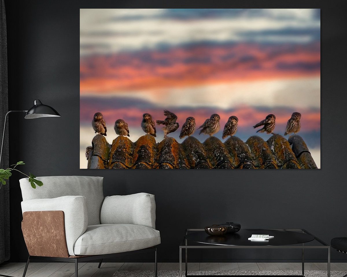 Voorbeeld van het werk in een kamer