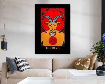 Der Teufel Tarotkarte XV Spirituelle Wanddeko Kunstdruck von Millennial Prints