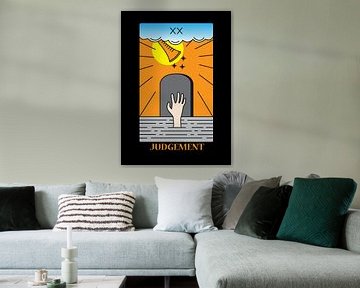 De Hof Tarot Kaart XX Spirituele Muurdecoratie Kunst Print van Millennial Prints