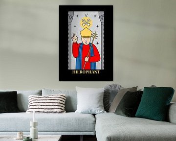 Der Hierophant Tarotkarte V Spirituelle Wanddeko Kunstdruck von Millennial Prints