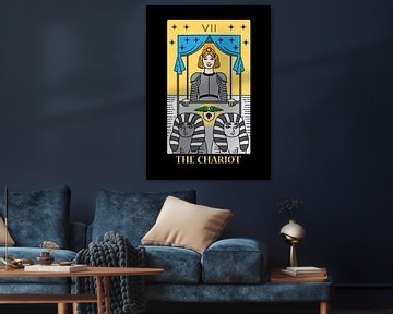 De Chariot Tarot Kaart VII Spirituele Muurdecoratie Kunst Print van Millennial Prints