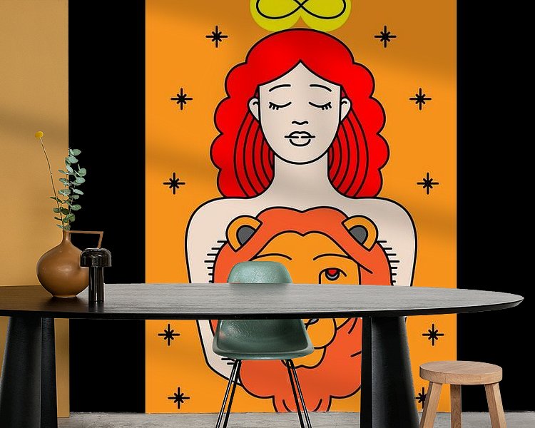 Voorbeeld van het werk in een kamer