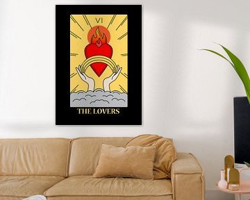 De Geliefden Tarot Kaart VI Spirituele Muurdecoratie Kunst Print van Millennial Prints