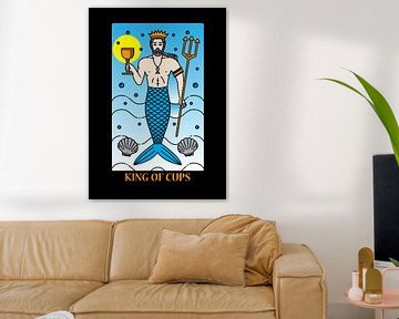 De Koning van de Bekers Tarot Kaart Spirituele Muurdecoratie Art Print van Millennial Prints