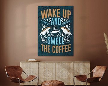 De geur van koffie - Grappige koffiejunkie spreuk voor keuken & eetkamer van Millennial Prints