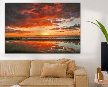 Zandvoort beach sunset by Monique van Middelkoop