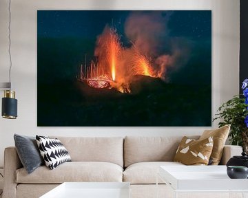 Eruption of the Stromboli volcano by Michelle Peeters