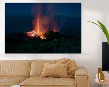 Eruption of the Stromboli volcano by Michelle Peeters