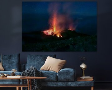 Uitbarsting van de Stromboli vulkaan van Michelle Peeters