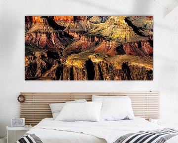 Panorama natural wonder canyon and rock formations Grand Canyon National Park in Arizona USA by Dieter Walther