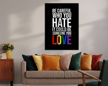 Someone You Love - LGBTQ vlag Regenboog Solidariteit Wanddecoratie van Millennial Prints