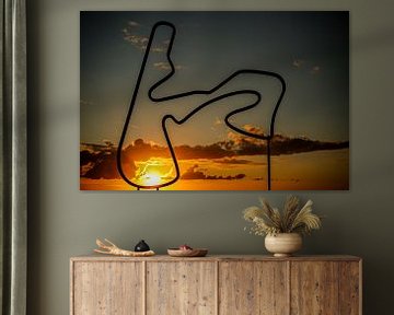 Circuit Zandvoort in on scale at sunset by Monique van Middelkoop