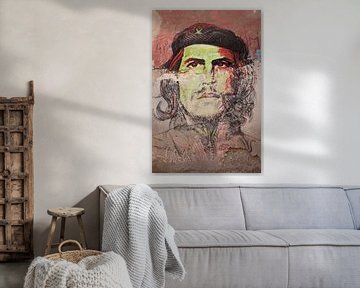 Muurschildering Che Guevara van Peter Schickert