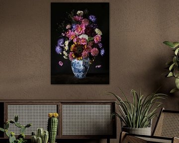 Vase mit Blumen von KunstKartel