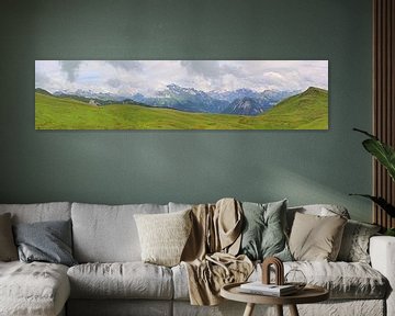 Panorama van bergen in de Franse Alpen