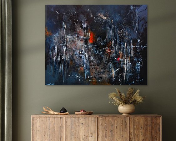 Voorbeeld van het werk in een kamer