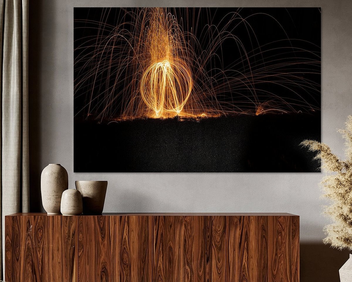 Voorbeeld van het werk in een kamer