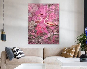 Roze Flamingo Nostalgie van Andrea Haase
