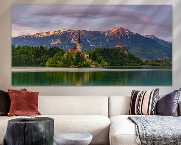 Coucher de soleil au lac de Bled