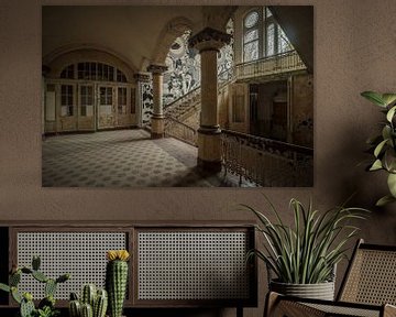 dilapidated entrance hall German hospital by Sander Schraepen