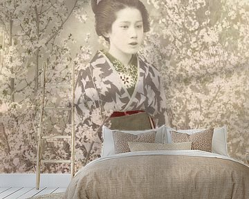 Geisha in Kirschblüte von Affect Fotografie