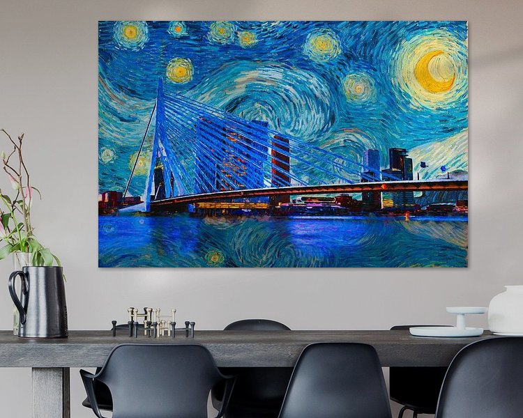 Voorbeeld van het werk in een kamer
