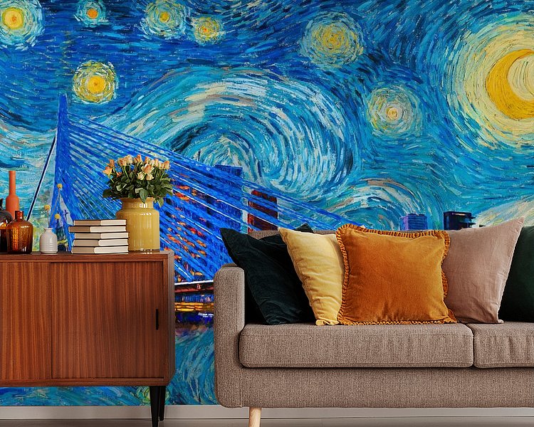 Voorbeeld van het werk in een kamer