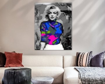 Marilyn Monroe - Neon Pop Art van Felix von Altersheim