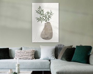 Olive tree branch in vase by Studio Hinte