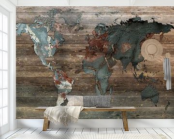 Landkaart van de wereld