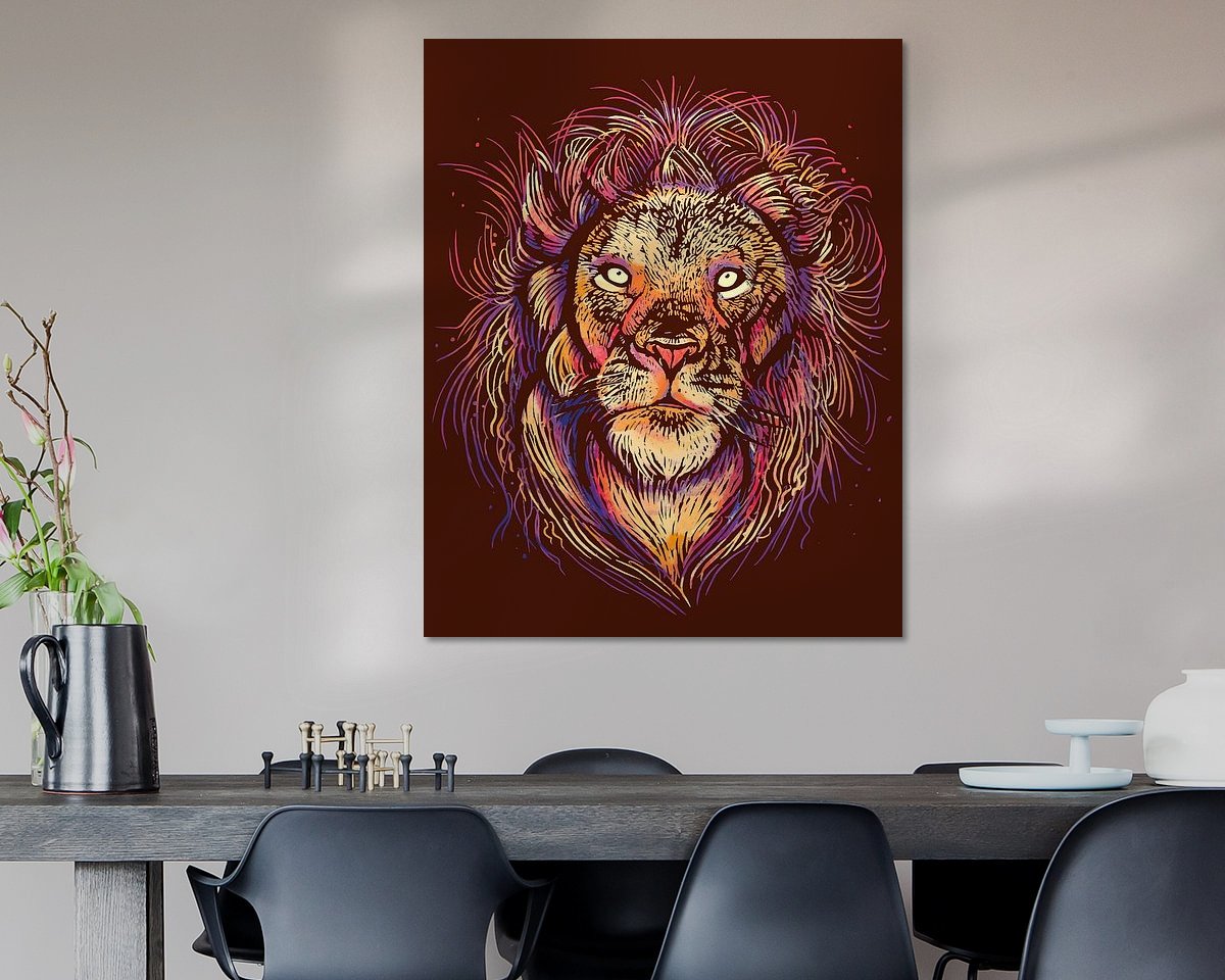 Voorbeeld van het werk in een kamer