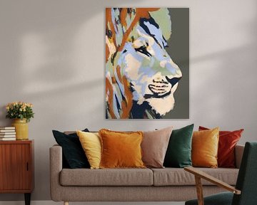Kleurrijke leeuw van Studio Carper