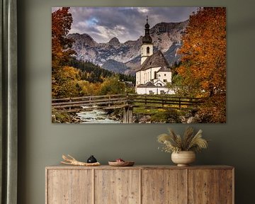 Weltberühmte,  die  Ramsauer Kirche bei Berchtesgaden von Marika Hildebrandt FotoMagie