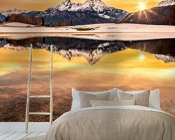 Watzmann bij zonsondergang van Marika Hildebrandt FotoMagie