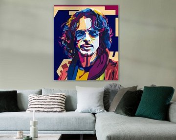 Chris Cornell Pop Art WPAP van SW Artwork