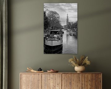 Prinsengracht en Westerkerk in Amsterdam van Peter Bartelings