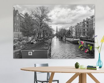 Prinsengracht and Westerkerk in Amsterdam by Peter Bartelings