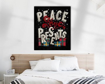 Vrede, Liefde en Geschenken Grappige Kerst Briefing van KalliDesignShop