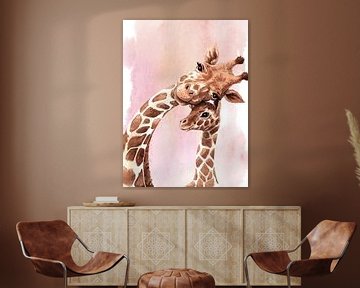 Giraffes by Printed Artings