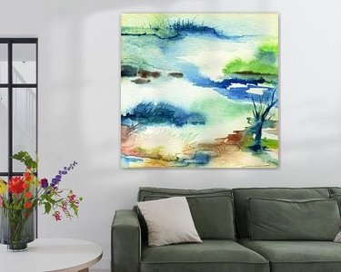 Voorbeeld van het werk in een kamer