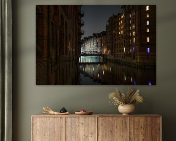 Speicherstadt bij nacht van Sergej Nickel