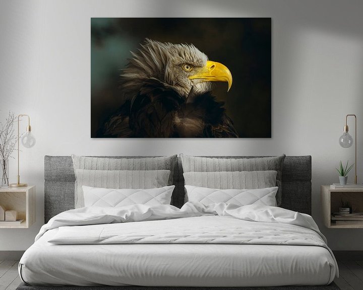 Impression: Portrait d'un aigle de mer sur Karin aan de muur