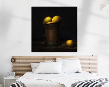 Stilleben mit Zitronen und Caravaggio-Licht. von Saskia Dingemans Awarded Photographer