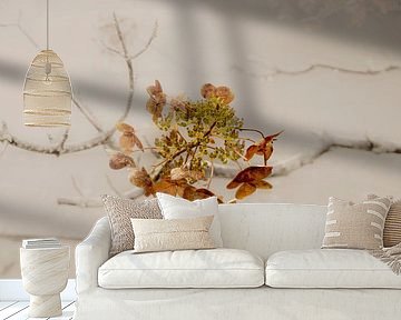 Hydrangea Pure. Autumn. Digital Art. Minimalism by Alie Ekkelenkamp