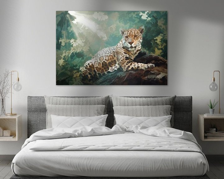 Sfeerimpressie: Jaguar in jungle kunst van Fotojeanique .