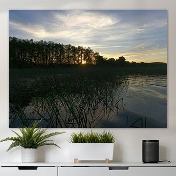 Sonnenuntergang in Mecklenburg-Vorpommern am Dabelow See