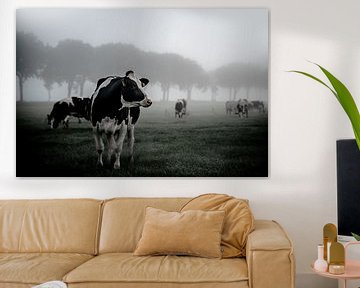 Kühe auf der friesischen Wiese von Bram Martens