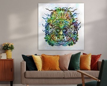 Bali Drachen Maske- Regenwald, Serie Gesichter