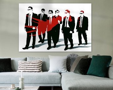 Reservoir Dogs Pop Art Zwart Rood van Art By Dominic